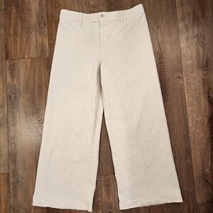 Universal Thread Sailor Wide Leg Denim Jeans Cream Winter White Women's size 14